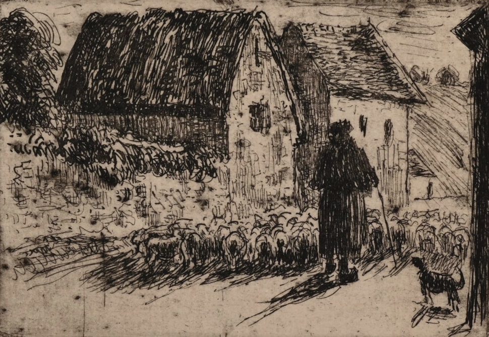 La rentrée du Berger - Camille Pissarro (1830 - 1903)